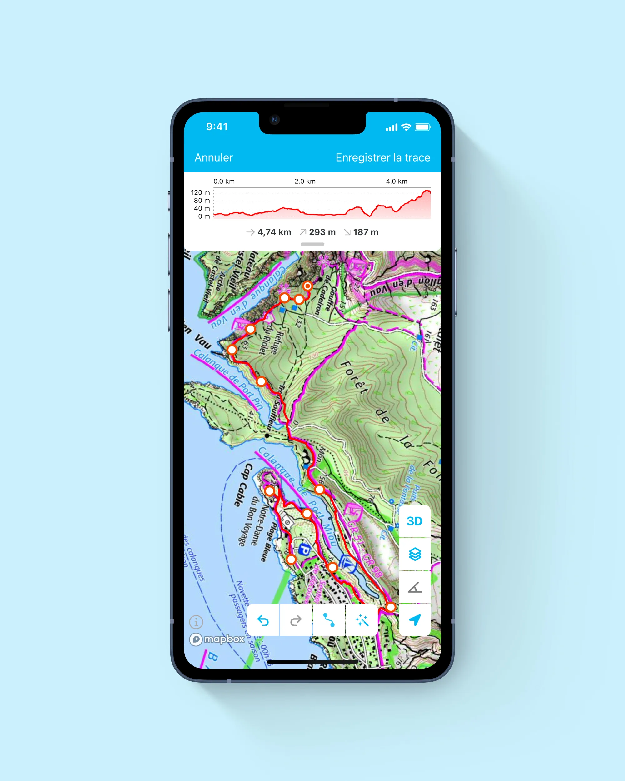 Zoom sur tracé GPS Your Golden Run